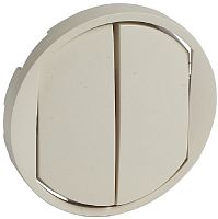 Лицевая панель Legrand Celiane для 2-кл. выключателя слоновая кость  картинка